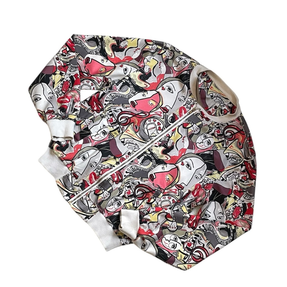 Women’s artsy Abstract Picasso style lightweight multicolored jacket